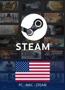 خرید گیفت کارت استیم والت آمریکا Steam Wallet USA